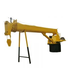 8吨船吊液压伸缩起重机码头固定式船用折臂吊机小型渔船甲板吊